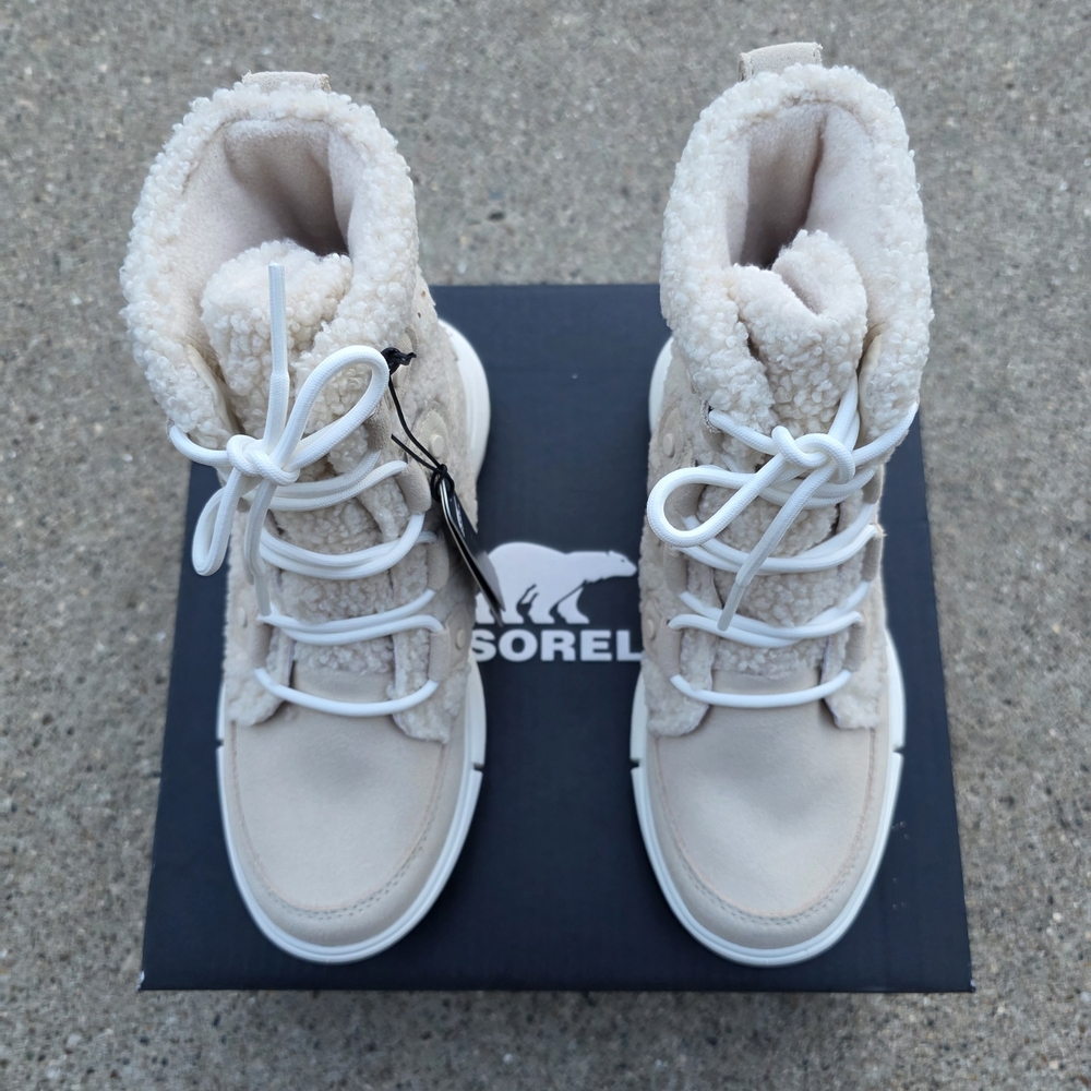 Sorel Explorer Insulated  Cream Winter Boots Women Size 5 - Picture 6 of 14